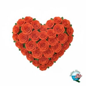 Cuore di rose arancione