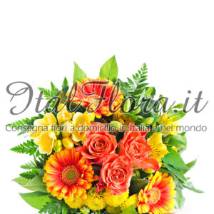 Bouquet solare giallo e arancio