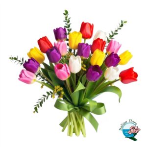Bouquet di tulipani colorati