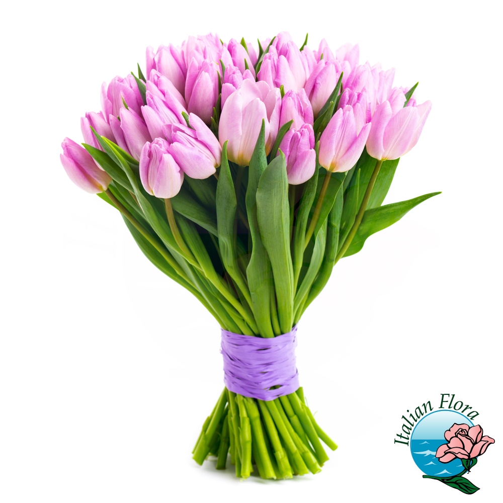 Bouquet di tulipani rosa - Italflora