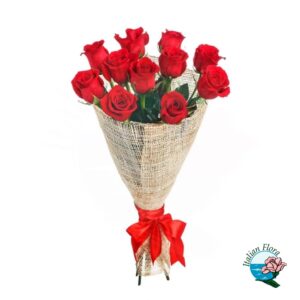 12 rose rosse