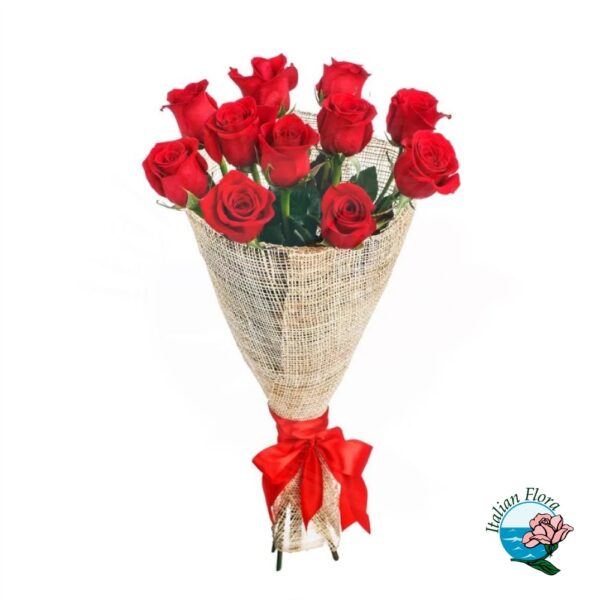 12 rose rosse