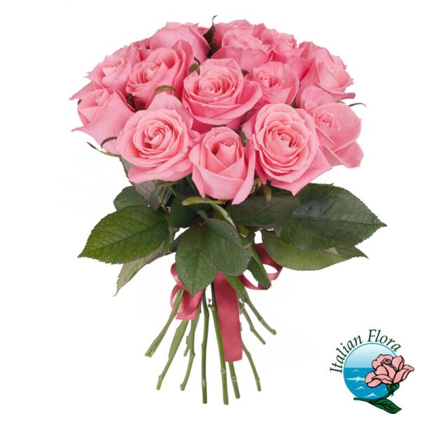 Bouquet di 12 rose rosa