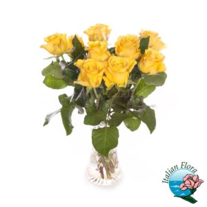 Bouquet di 9 rose gialle