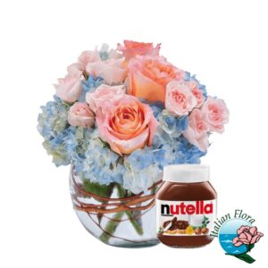 Bouquet con vasetto di Nutella