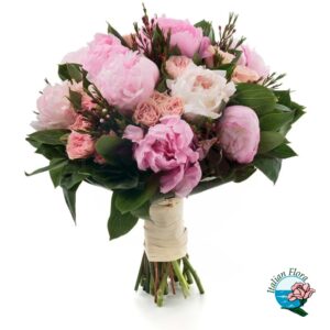 Bouquet di rose e peonie