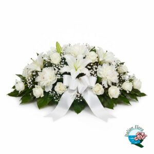 Cuscino funebre bianco