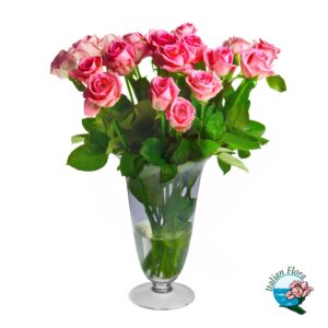 Mazzo-di-18-rose-rosa