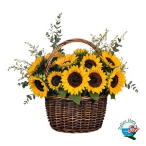 Cesto con girasoli