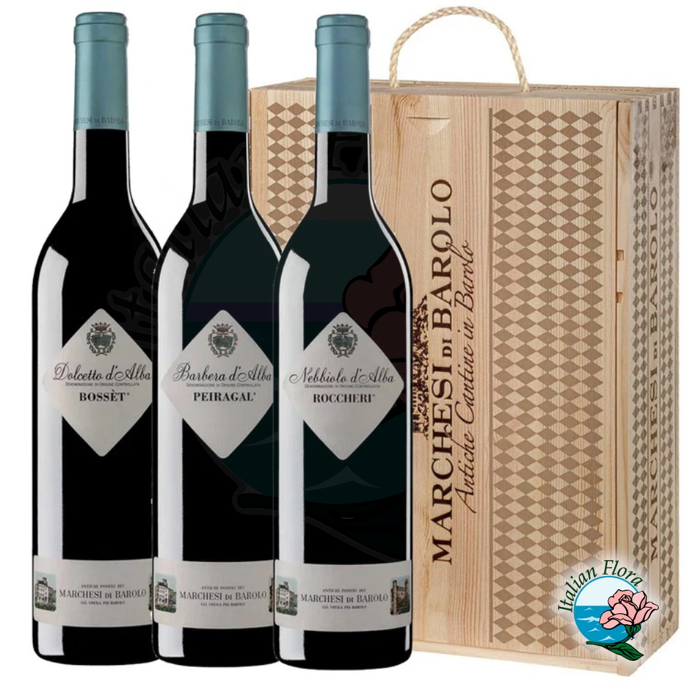 "Le Chicche" di Marchesi di Barolo (cassetta di legno 3 bottiglie)