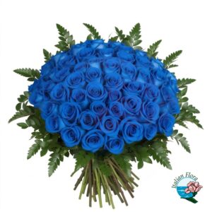 Mazzo di 100 rose blu