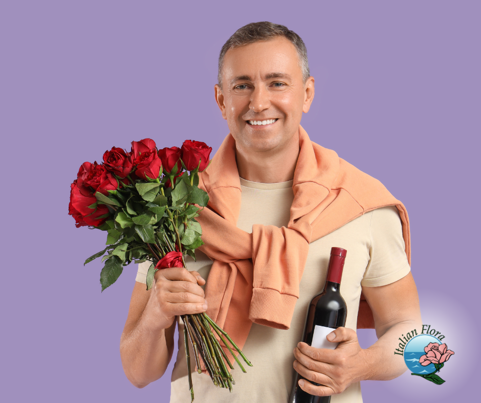 fiori e vino a domicilio