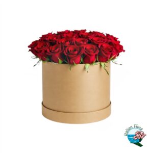 Flowerbox con rose rosse
