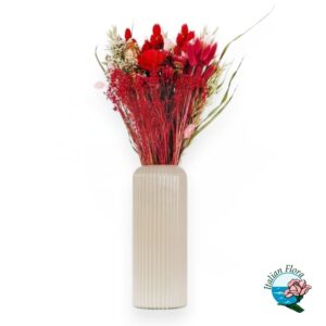 Red Allure – Bouquet di fiori secchi in vaso
